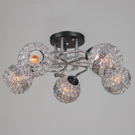 Roxanne chandelier 5he27 40w Black-chromium 60x60x27 cm Bayerlux-1