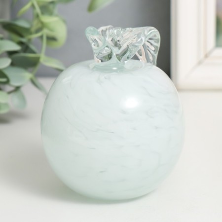 Souvenir Glass in glassbreaker "Apple" h 90 mm white-2
