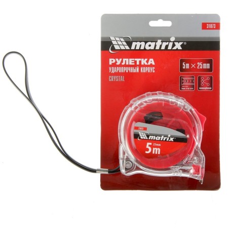 Matrix roulette "Crystal", 5 m x 25 mm, polycarbonate case-2