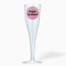 A set of plastic glasses for champagne 