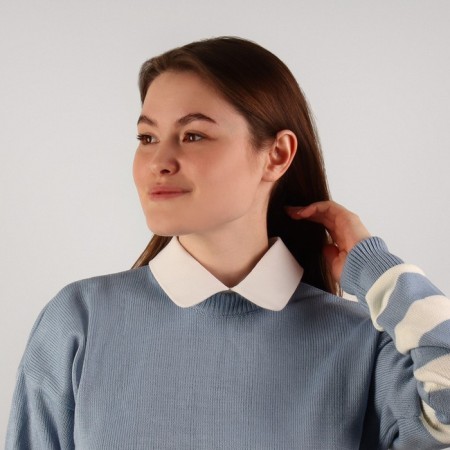 Removable collar, neck diameter = 22 cm, 42 × 6 cm, ivory color-7