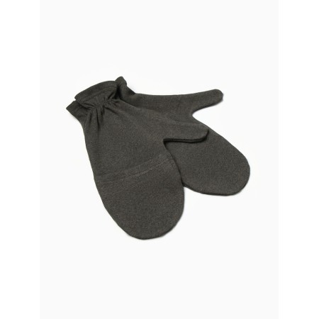 Men's mittens with a folding top with a horseman, khaki color
