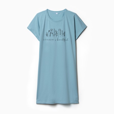 Night shirt female, blue color, size 46