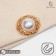 Magnet for a “pearl” scarf, white color in gold