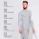 Male thermal underwear (jumper, pants) minku, color light gray melange, size 58