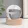 Souvenir glass backlight "Kit" d = 6 cm stand wood, usb 6.5x6.5x7.5 cm