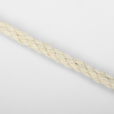 Weaving cord, cotton, d = 4 mm, 50 ± 1 m, without core, white color-3