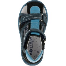 Baby sandals, size 19, blue-blue color