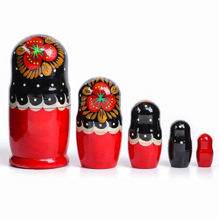 Matryoshka 5 in 1, painted, big, mix-11