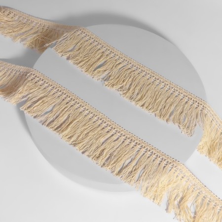 Decorative braid "Furger", 65 mm, 10 ± 1 m, beige color