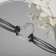 Choker "Heart", black color in silver, l = 35 cm