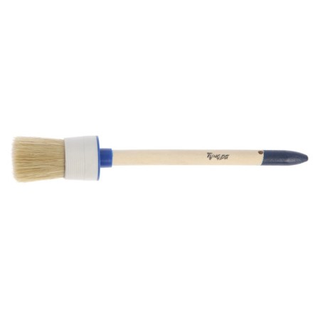 Round tundra, natural bristles, wooden handle, No. 8, 35 mm-3