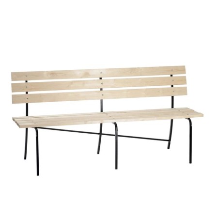 Street bench from pine with a back "Laksi", wood, metal, 36x180x82cm, load 200kg