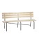 Street bench from pine with a back "Laksi", wood, metal, 36x180x82cm, load 200kg