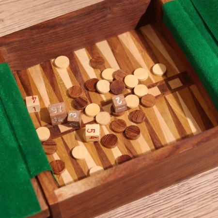 Board game 2V1 (chess + backgammon) 15.5x15x5 cm, tree shisham-7