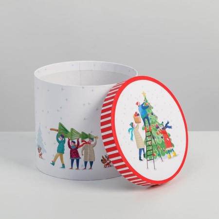 A set of gift boxes 5 in 1 “Happy New Year”, 13 x 14–19.5 x 22 cm, New Year-8