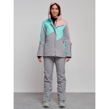Ski costume female winter, size 44, pink color-4
