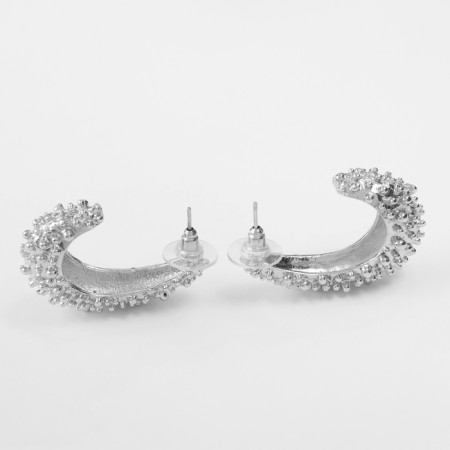 Earrings Metal "Style" neon, color silver-2
