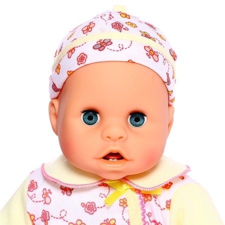 Interactive navel "Baby", 4 functions, sound, tongue moves, teeth grow, yellow color-3