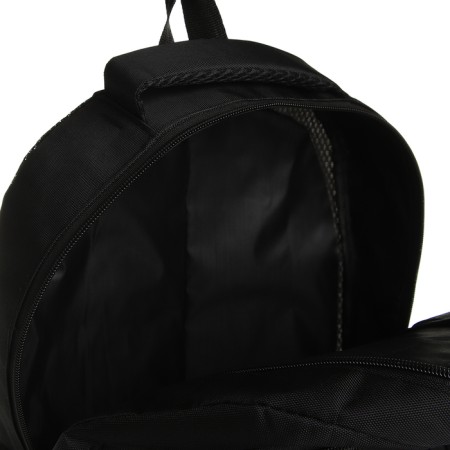 Young backpack from textiles with lightning, 5 pockets, black/blue color-5