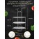 3-long grate with handles for a tandoor, tier diameter 29 cm, height 44 cm