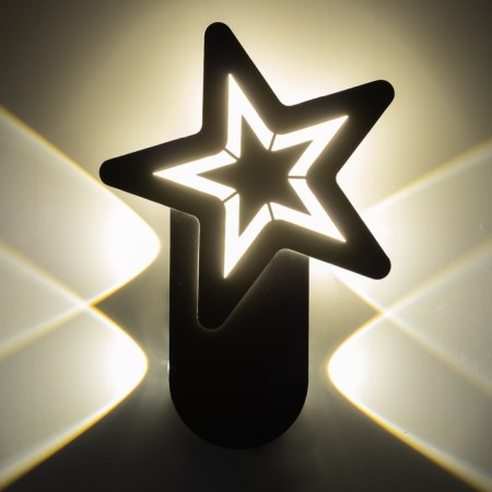 Bra "star" LED 4000K 10W black 20x15x4cm-2
