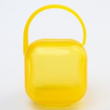 A container for storing and sterilizing children's nipples and dummy, yellow color