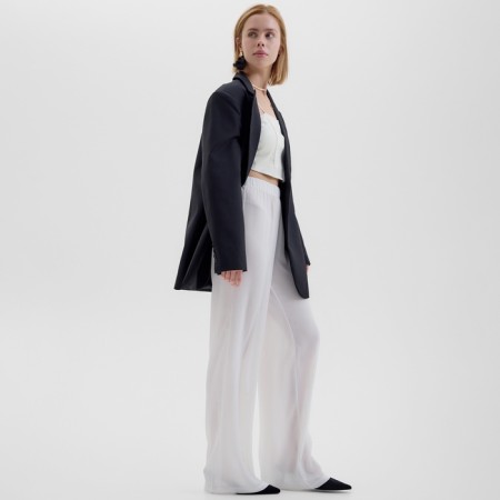 Women's pants Minaku: Casual Collection, white color, size 52-6