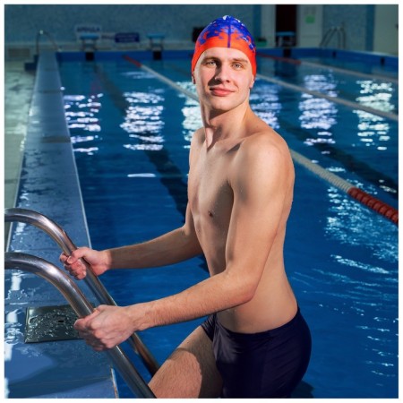 Hat of swimming adult Onlytop Swim, fabric, girth 54-60 cm-6