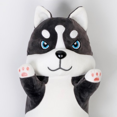 Soft toy "Husky", 65 cm, gray-white color-2