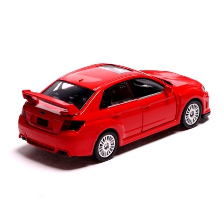 Metal machine Subaru WRX STI, 1:32, inertia, doors open, red color-2