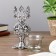 Climber Plastic, glass for 1 candle "openwork ball" glass on the leg silver 15x6x6 cm