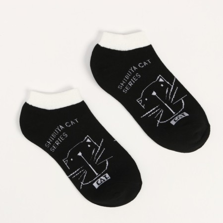 Women's socks, black color, size 23-25-1