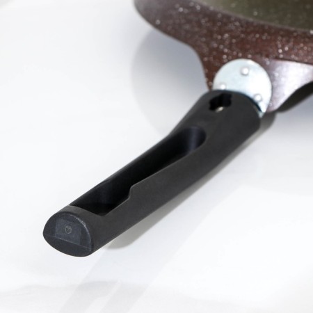 Pancake pan, d = 22 cm, plastic handle, anti -stick coating, color coffee marble-4