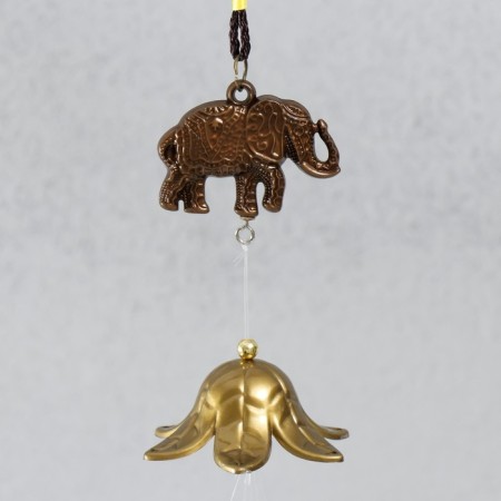 Wind Music Metal "Elephants" 4 tubes 1 figure 57 cm-1