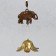 Wind Music Metal "Elephants" 4 tubes 1 figure 57 cm