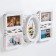 Wall clock, series: photo frames, "flower", smooth move, 52 x 26 x 3 cm, dial 11 x 17 cm 7403