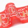 Set of ribbons "Graduate", red 3D atlas, 5pcs