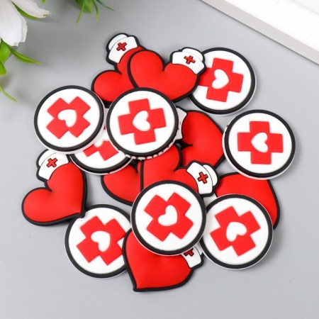 Decor for creativity rubber "Medicine" set 16 pcs mix 2.8x3.5 cm-1