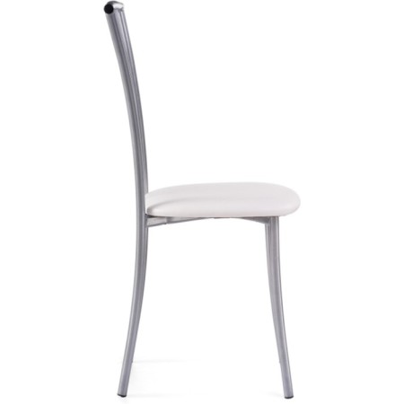 Grigori Metal Metal/Ecokozha, gray/white 40x50x93 cm stool-2