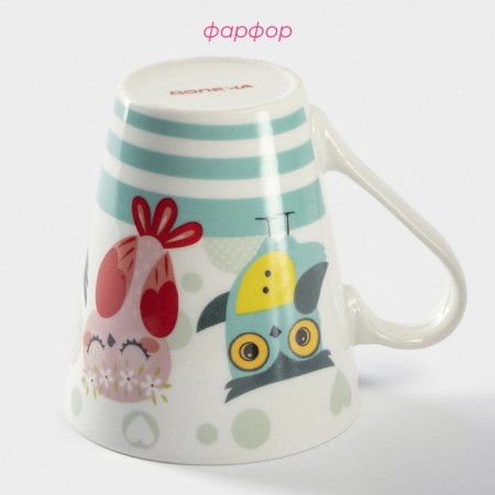Porcelain shade "Owls", 320 ml-1