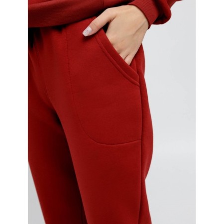 Women's pants with a company, size 56, burgundy color-1