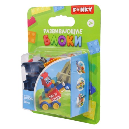 Constructor Children's Funky Toys "Robot", with large blocks, 28 details-2