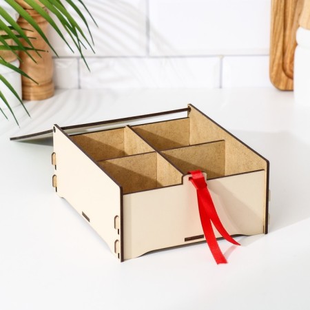 Wooden box for tea bags 17.9x15.6x7.4 cm-2