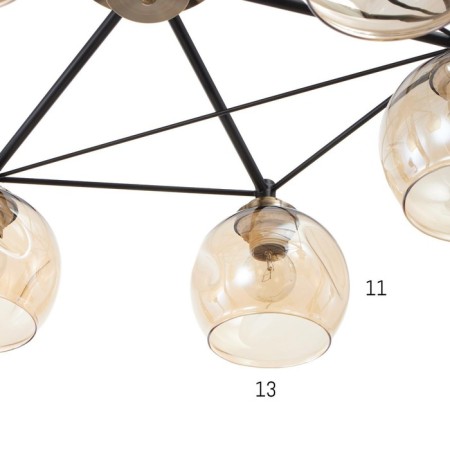 Chandelier 6591208/6 E27 40W Black-Bronza 60x60x23 cm Bayerlux-2