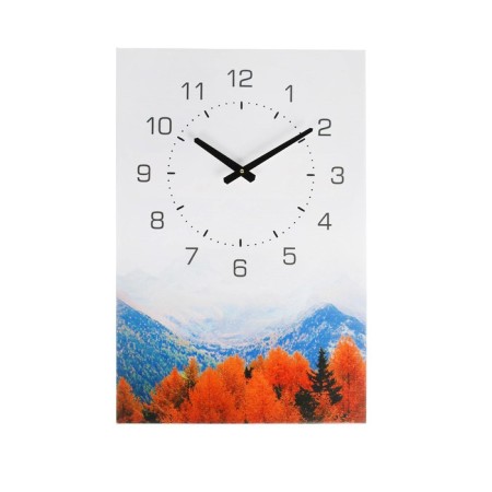 Carty clock wall-mounted "autumn forest", smooth move, 40 x 60 cm