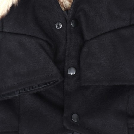 Coats for dogs, size XS (DS 20, OG 29-30, Osh 20-21 cm), black-9