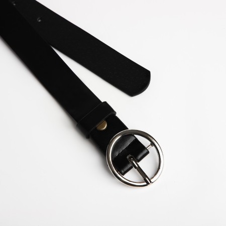 Children's belt, width 2.3 cm, screw, buckle metal, black color-1