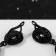 Hanging earrings with rhinestones "Evening" lady, emerald color in ferrous metal