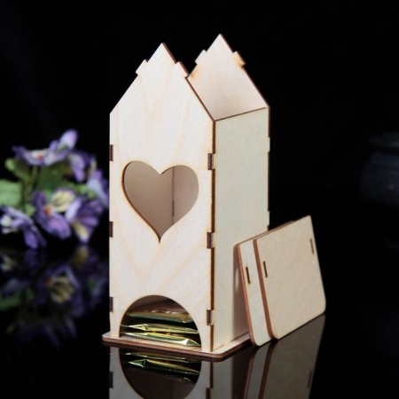 Tea house "heart", 9x9x22 cm-3